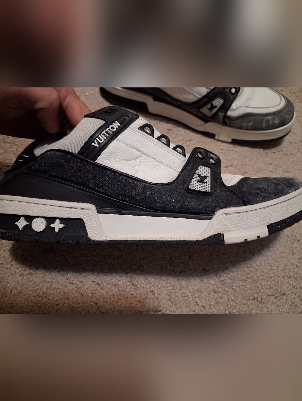 Louis Vuitton LV Trainers Men’s Black and White Low-Top Sneakers